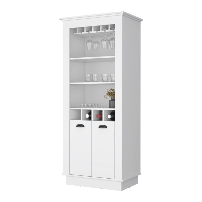 Bar Cabinet With Wine Storage - White