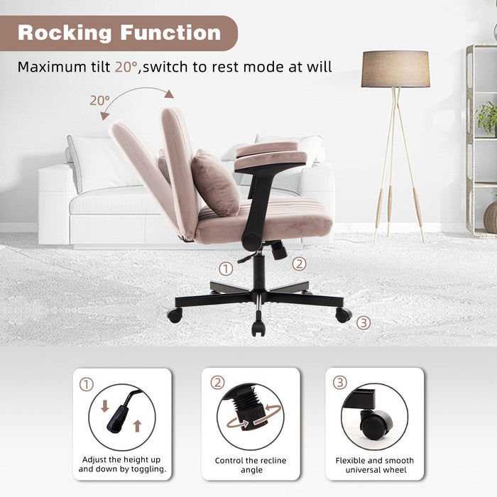 Criss Cross Armrest Office Chair With Wheels Home Essentials