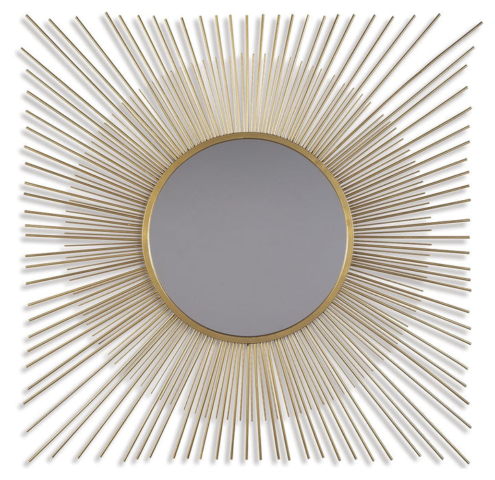 Elspeth - Accent Mirror - Gold Finish Signature Design by Ashley®