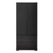 Fluted Kitchen Pantry Cabinet With 2 Large Drawers & 8 Door Spice Rack Home Essentials