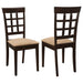 Lattice Back Dining Chair (Set of 2) - Brown Furniture Max