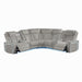 Electra - Power Recliner Sectional Sofa With Power Headrests, Console Loveseats, Wedge, LED Light Strip, Speakers Matrix Furniture Group