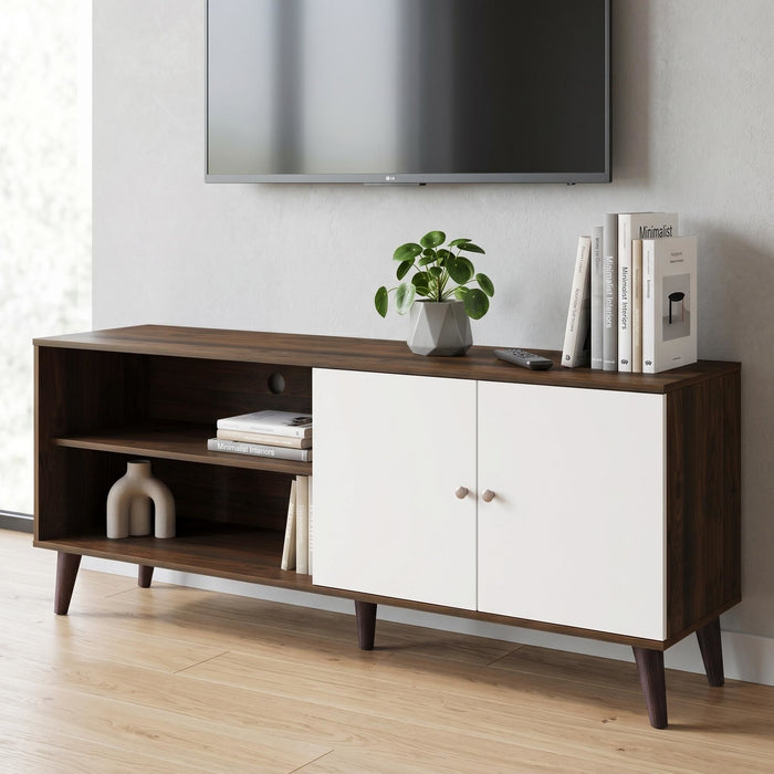 Amidon - TV Stand, With 2 Storage Shelves And 1 Cabinet US Pride