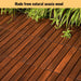 Interlocking Deck Tiles Striped Pattern, Waterproof Anti Mildew Brown Daily Nest
