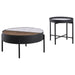 Rafael - 2 Piece Coffee Table Set With Sliding Storage - Tan / Black Furniture Max