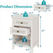 Nightstands With 2 Drawers, Bedside Tables For Small Spaces (Set of 2) - White Home Essentials