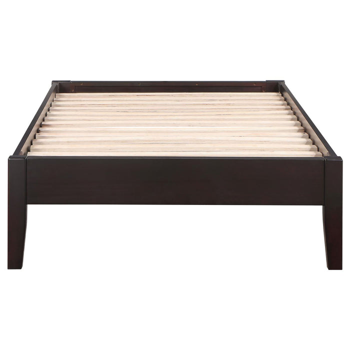 Queen Platform Bed With Tapered Legs - Brown Furniture Max