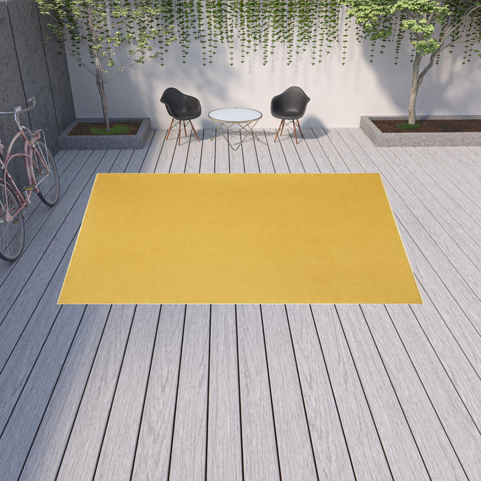 10' X 14' Non Skid Indoor / Outdoor Area Rug - Yellow