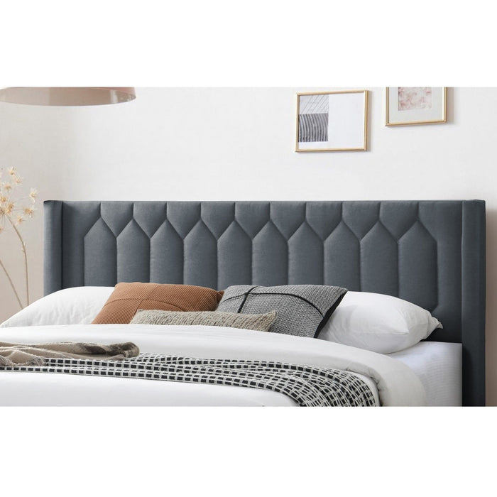 Platform Bed With Diamond Tufted Headboard Home Essentials