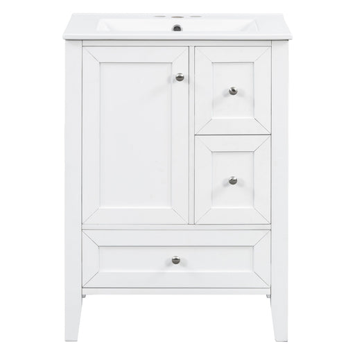 Modern Bathroom Vanity With Sink, Freestanding Cabinet With Drawers And Shelves Hearth and Haven