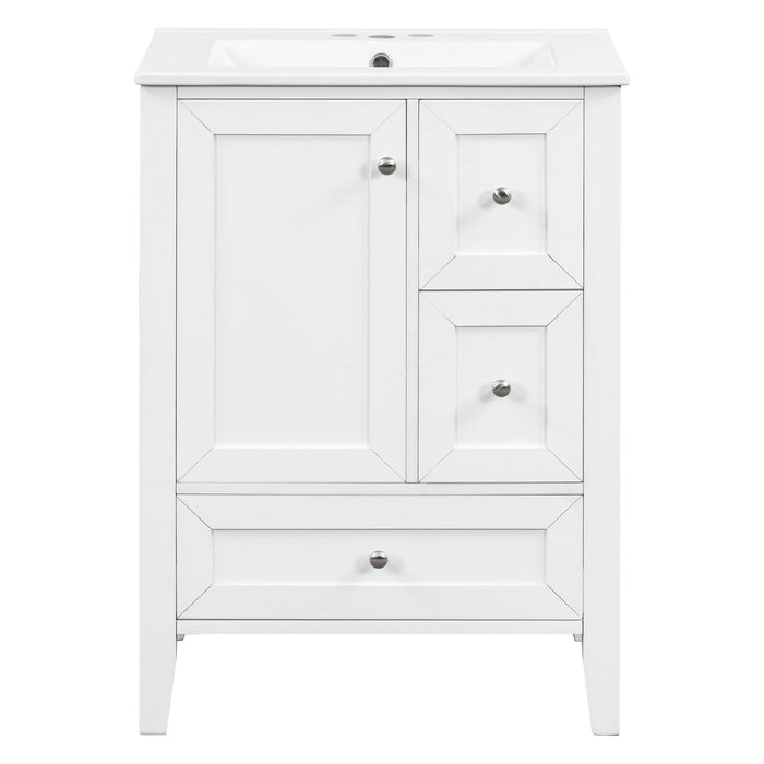 Modern Bathroom Vanity With Sink, Freestanding Cabinet With Drawers And Shelves Hearth and Haven