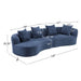 Elegant Curved Sectional Sofa With Full Foam Comfort Noble House
