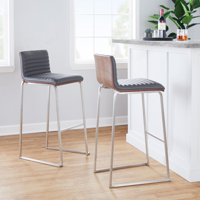 Mason Mara - Contemporary Fixed Height Barstool (Set of 2) Lumi Source