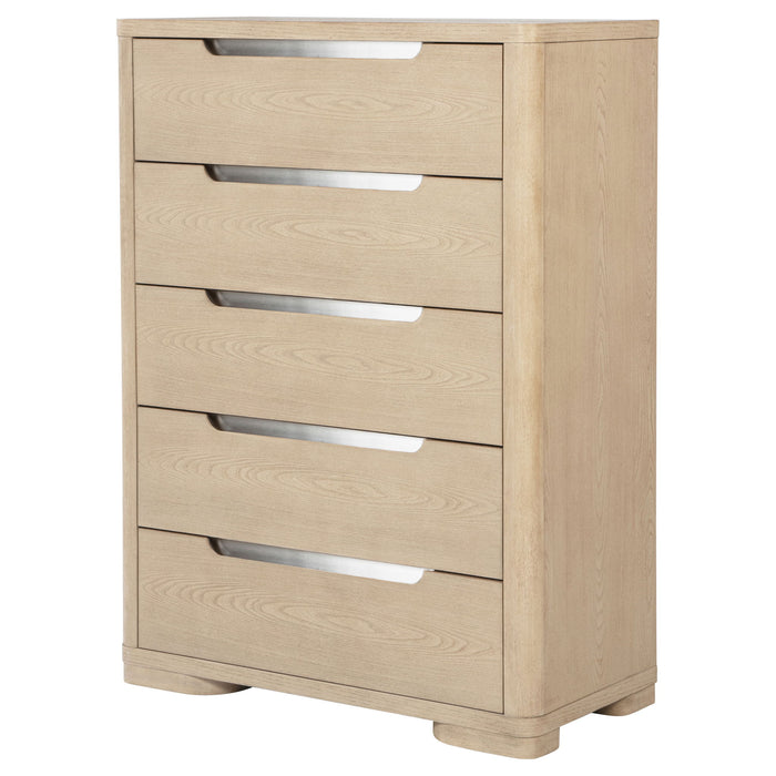 Mirador - 5 Drawer Bedroom Chest - Natural Furniture Max