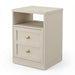Nightstand With Door & Shelf, 2 Drawer Side Table Home Essentials