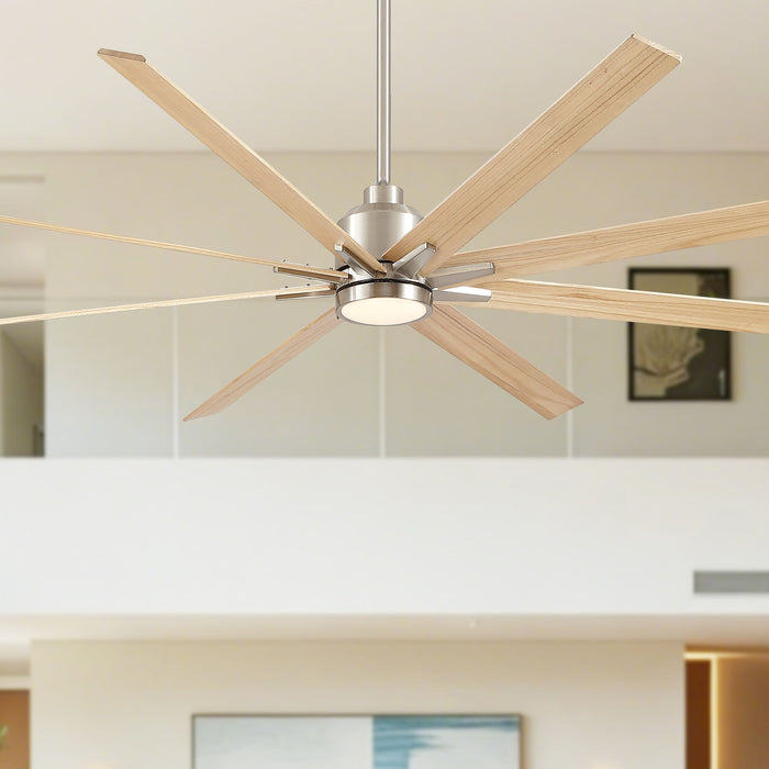 Oversized Large Ceiling Fan With Dimmable LED Light, 8 Blades, Remote Control Daily Nest