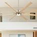 Oversized Large Ceiling Fan With Dimmable LED Light, 8 Blades, Remote Control Daily Nest
