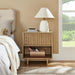 Nightstand With Hidden Charging Station USB Ports & Outlet Hole Home Essentials