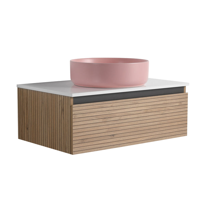 Wall Mounted Bathroom Vanity With Art Sink & 1 Soft Close Drawer Home Essentials