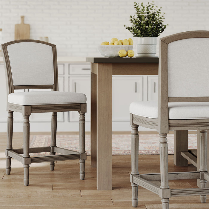 Stool With Upholstered Seat And Back Home Essentials