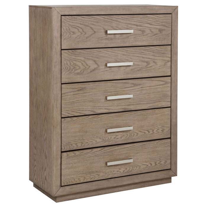 Gibbons Barley - 5 Drawer Bedroom Chest - Brown Furniture Max