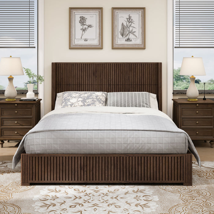 Platform Bed Frame With Headboard, Floor Standing Design Home Essentials