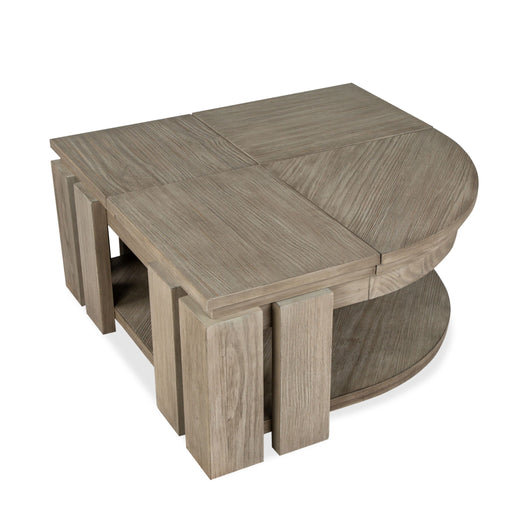Conrad - Pie Shaped Lift Top Cocktail Table With Casters - Stone Harbor Gray Magnussen Furniture