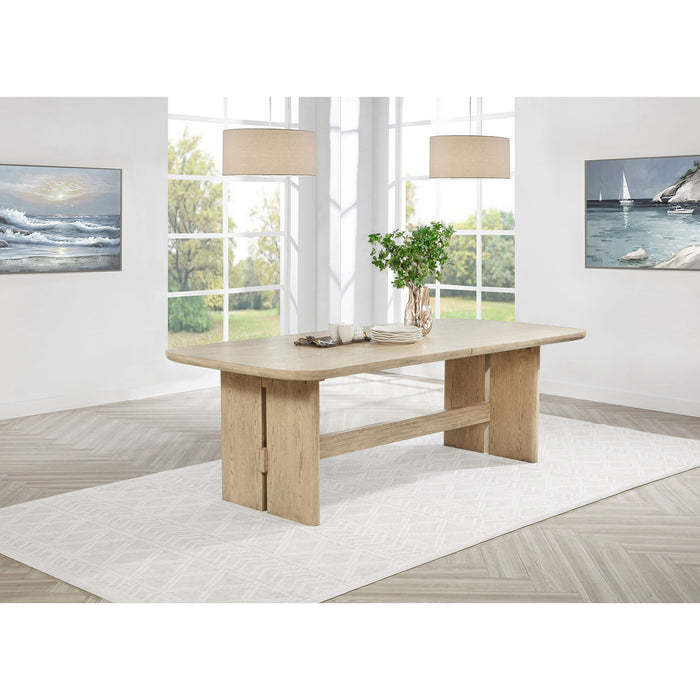 Kimpton - Rectangular Dining Table With Extension Leaf - Beige Furniture Max