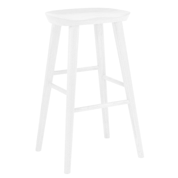 Solid Wood Bar Stool 30" - White