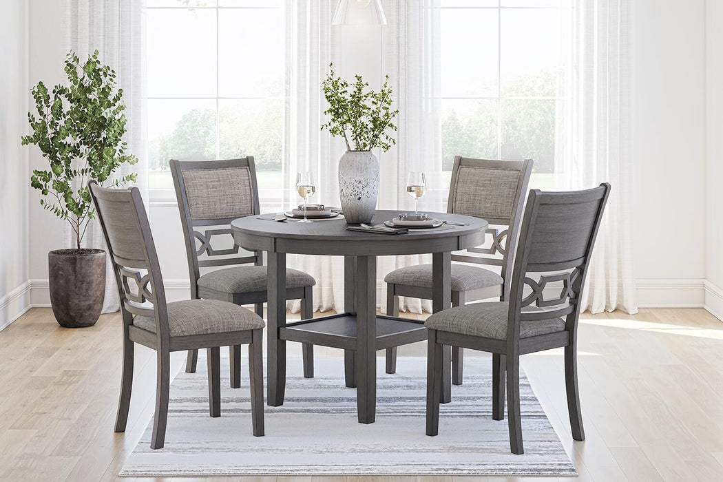Wrenning - Dining Room Table Set (Set of 5) - Gray Signature Design by Ashley®