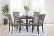 Wrenning - Dining Room Table Set (Set of 5) - Gray Signature Design by Ashley®
