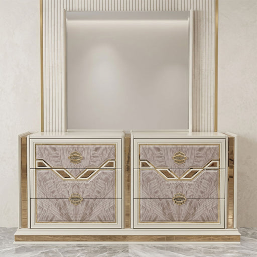 Omari - Mirror - Beige Matrix Furniture Group