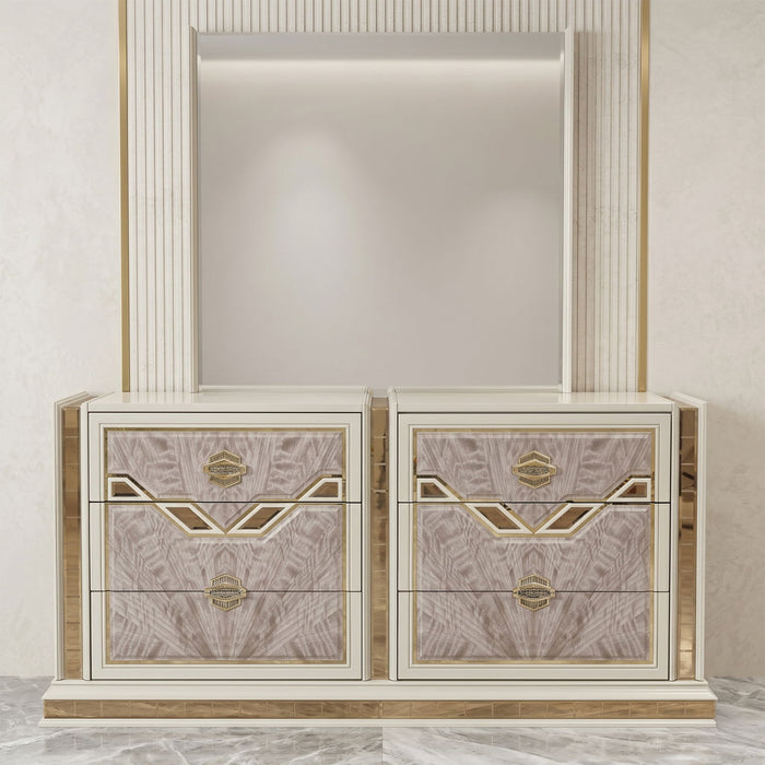 Omari - Mirror - Beige Matrix Furniture Group