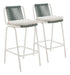 Luft - Outdoor Barstool (Set of 2) - White / Green Zuo Modern