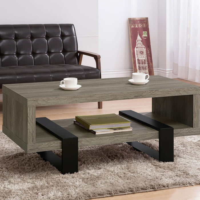 1 Shelf Coffee Table Design And Accents - Gray Furniture Max