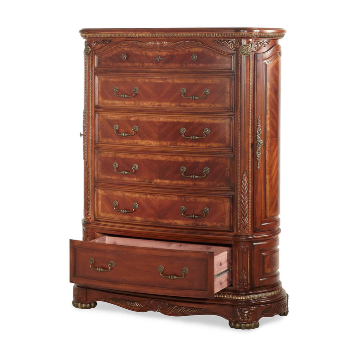 Cortina - 6-Drawer Chest - Honey Walnut Michael Amini