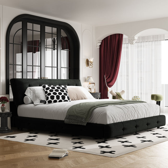 Tufted Headboard With Extra-Large Ultra-Soft Cloud Pillow Design Home Essentials