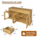 Sideboard Cabinet With 4 Drawers And 4 Arched Glass Doors Home Essentials