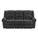 Reclining Sofa - Gray - Faux Leather Emerald Home