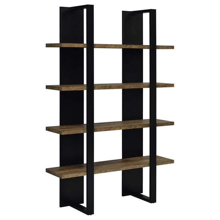 Mystrene - 4 Shelf Bookcase With Open Shelving Design - Black Furniture Max