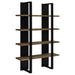 Mystrene - 4 Shelf Bookcase With Open Shelving Design - Black Furniture Max