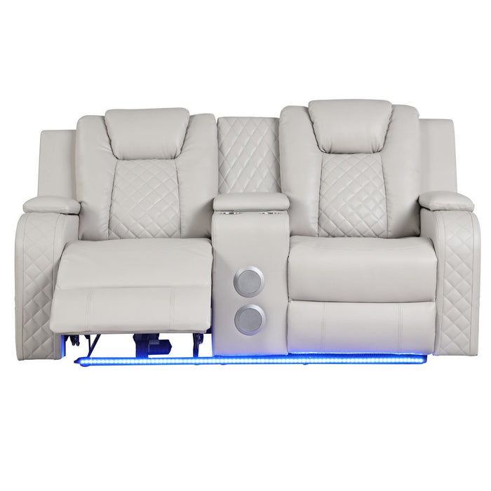 Benz - Power Reclining Loveseat & LED Lighting And Built In USB Matrix Furniture Group