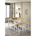 Prager - 3 Piece Kitchen Island Counter Table Set With Overhead Rack And Backless Stools - White Furniture Max