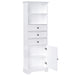 Tall Storage Cabinet With 3 Drawers And Adjustable Shelves For Bathroom Hearth and Haven
