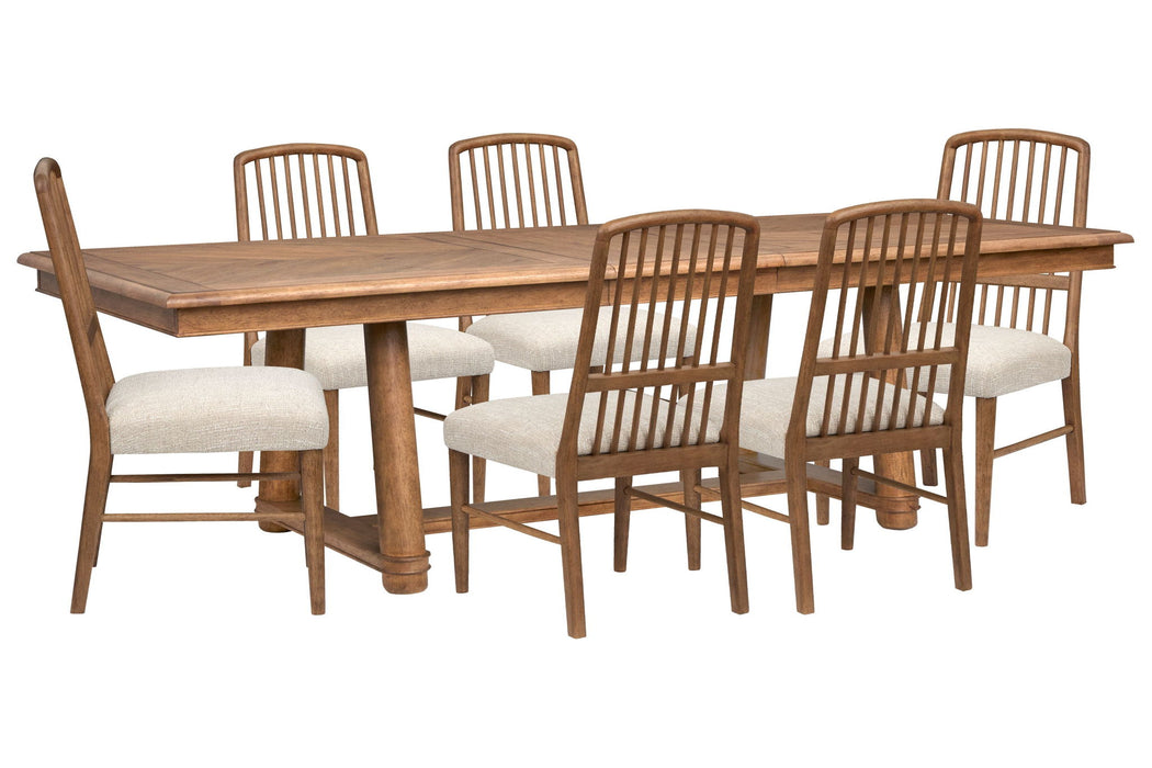 Woodward - Trestle Extendable Dining Table Set Magnussen Furniture