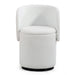Barrel Chair & Built In Storage, 360° Swivel - Beige Home Essentials