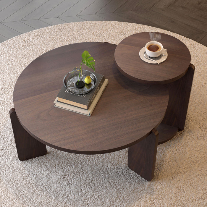 Round Coffee & End Table Set Home Essentials