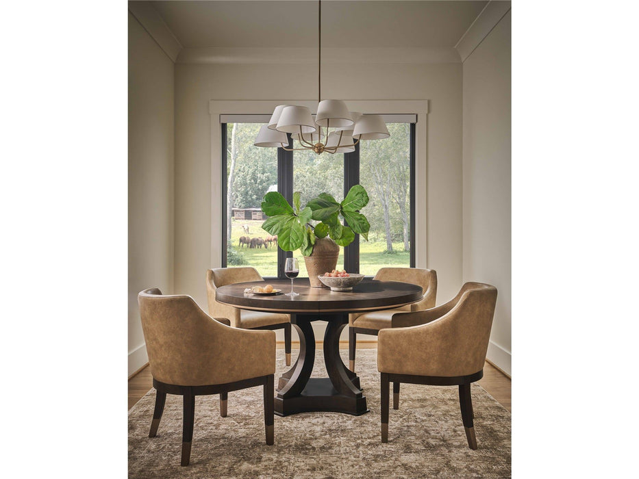 Fenwick - Leather Arm Chair - Light Brown / Dark Brown Universal Furniture