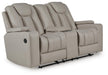 Elevate Edges - Glide Reclining Loveseat With Console - Coin Signature Design by Ashley®