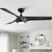 Reversible Quiet Motor Ceiling Fan Light With ABS Blades - Black / Gray Daily Nest